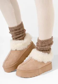 Saboti dama cu platforma Cozy kaki imagine