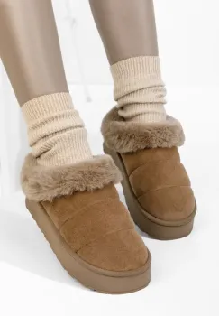 Saboti dama cu platforma Lucelia maro imagine