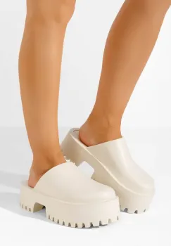 Saboti dama cu platforma Ziora bej imagine