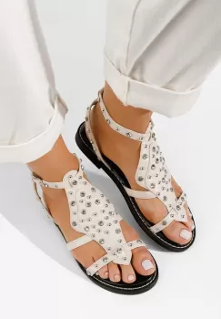 Sandale cu pietricele Liatha bej imagine