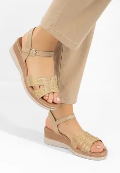 Sandale cu platforma Alisona bej imagine