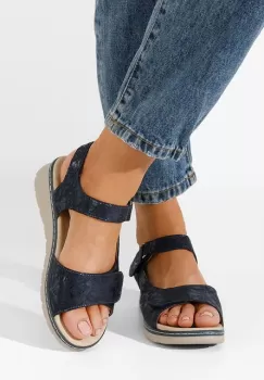 Sandale cu platforma Alsanda navy imagine