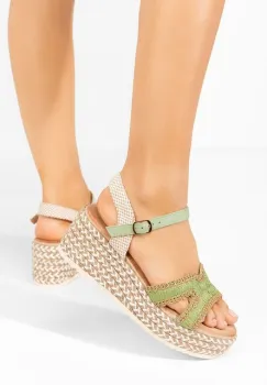 Sandale cu platforma Betra verzi imagine