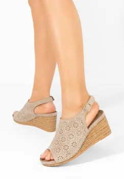 Sandale cu platforma Cordelya kaki imagine