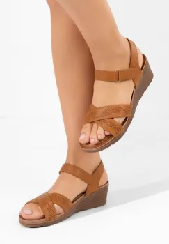 Sandale cu platforma Creolia camel imagine