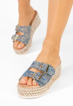 Sandale cu platforma Marget albastre imagine