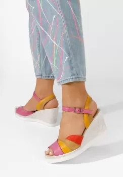 Sandale cu platforma piele Irvina V3 multicolore imagine