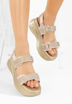 Sandale cu platforma Sakirra bej imagine