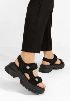 Sandale cu platforma Waneta negre imagine