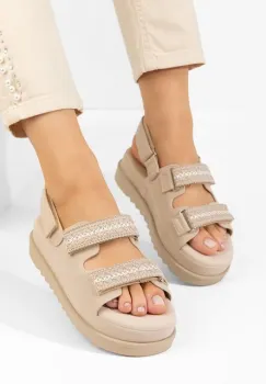Sandale cu platforma Zazzy bej imagine