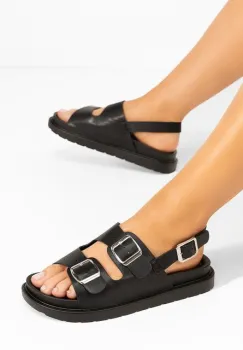 Sandale cu talpa groasa Carnia negre imagine