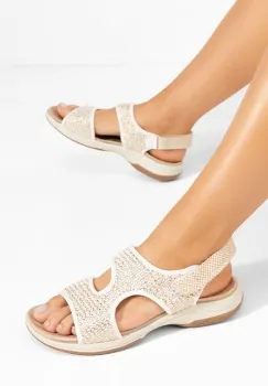 Sandale cu talpa groasa Jayme albe imagine