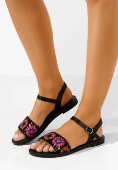 Sandale cu talpa joasa Annea negre imagine