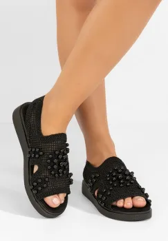 Sandale dama fara toc Marisea negre imagine