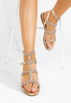 Sandale fara toc Marvina aurii imagine