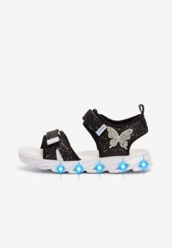 Sandale fete Dinina negre imagine