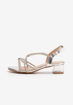 Sandale fete Dremi argintii imagine
