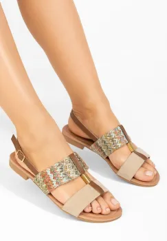 Sandale joase Berona bej imagine