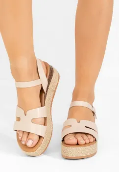 Sandale tip espadrile Rumia bej imagine