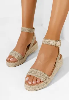 Sandale tip espadrile Veldia bej imagine