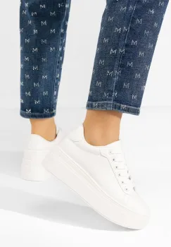 Sneakers cu platforma Albea albi imagine