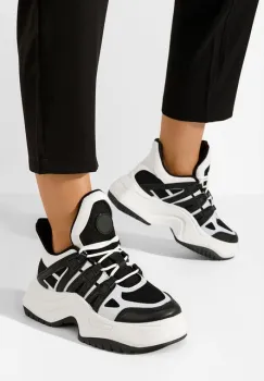 Sneakers cu platforma Alessia negri imagine