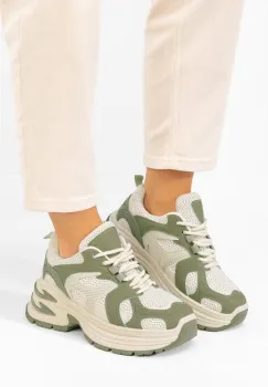 Sneakers cu platforma Alfredia verzi imagine