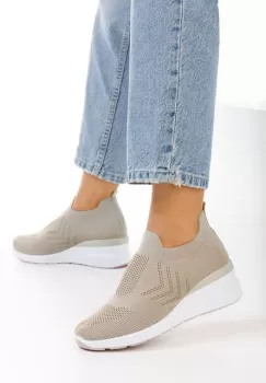 Sneakers cu platforma Boka bej imagine