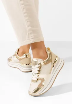 Sneakers cu platforma Daisie bej imagine