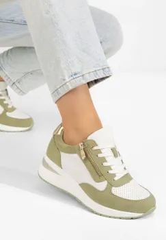 Sneakers cu platforma Floreia verzi imagine