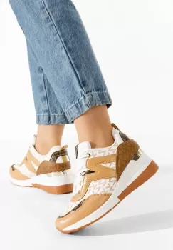 Sneakers cu platforma Isla bej imagine