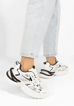 Sneakers cu platforma Jacalyn albi imagine