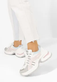 Sneakers cu platforma Jenniffer V2 albi imagine