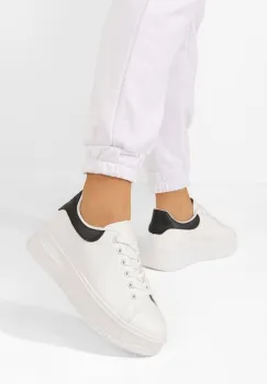Sneakers cu platforma Kabani albi imagine