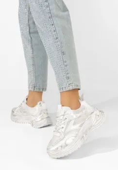 Sneakers cu platforma Kellee albi imagine