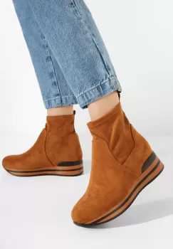 Sneakers cu platforma Mantia Camel imagine