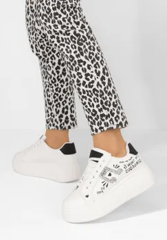 Sneakers cu platforma Melysa albi imagine