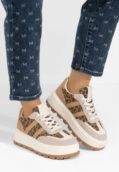 Sneakers cu platforma Prudensa leopard imagine