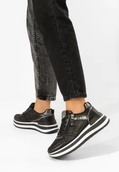 Sneakers cu platforma Selviana V3 negri imagine