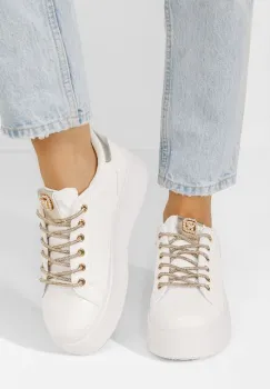 Sneakers cu platforma Shauna albi imagine