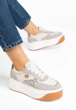 Sneakers cu platforma Verlene bej imagine