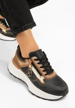 Sneakers cu platforma Viktoria negri imagine