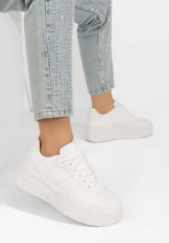 Sneakers cu platforma Yolando albi imagine
