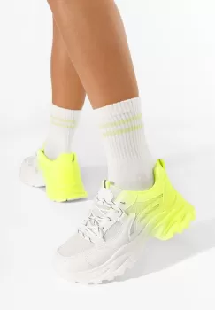 Sneakers dama Chrystelle albi V2 imagine