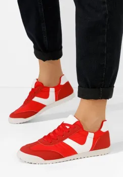Sneakers dama Cleta rosii imagine