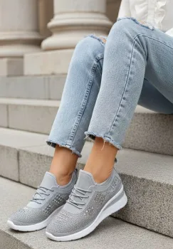 Sneakers dama cu platforma Keeley gri imagine