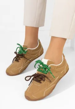 Sneakers dama Idylla kaki imagine