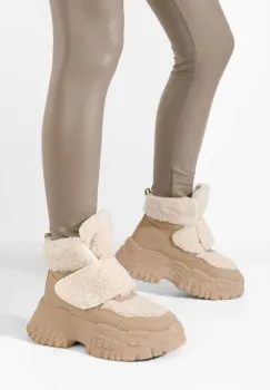 Sneakers dama imblaniti Comino kaki imagine