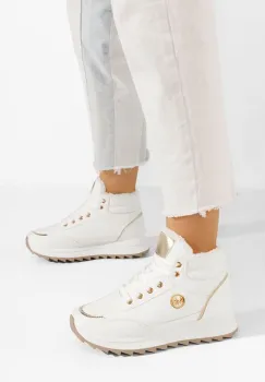 Sneakers dama imblaniti Noira albi imagine