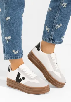 Sneakers dama Linelsa albi imagine
